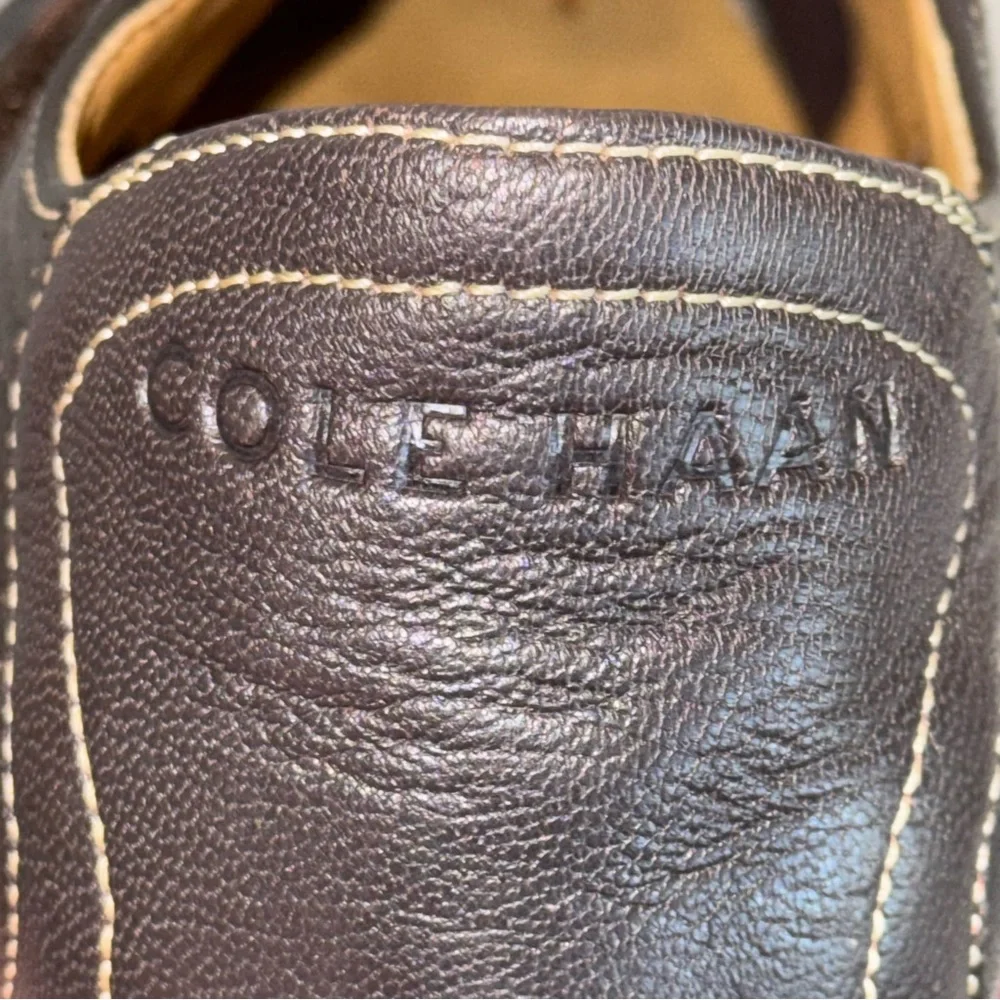 Cole Haan Estadio Strap Slip-On Sneakers Dark Brown Leather Men’s Sz 9M